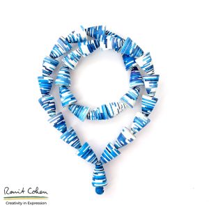 Bella Necklace - White Blue